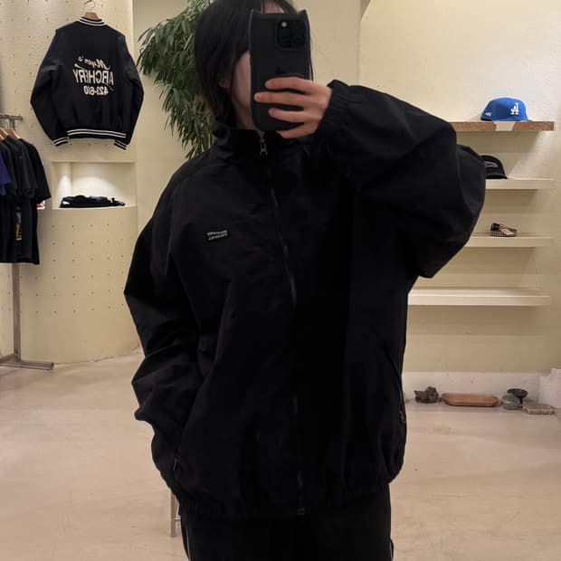 트래블 블랙 나일론 자켓 U177