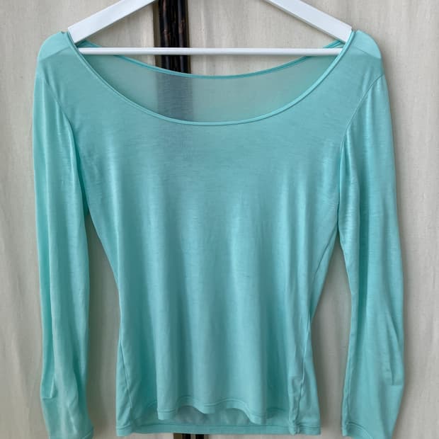 mint sheer long sleeve