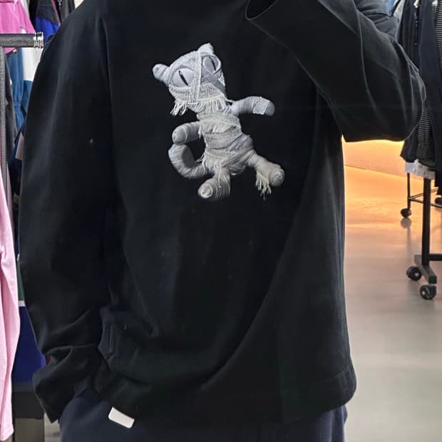 🔥준지 아딜 고양이 롱슬리브 블랙🔥