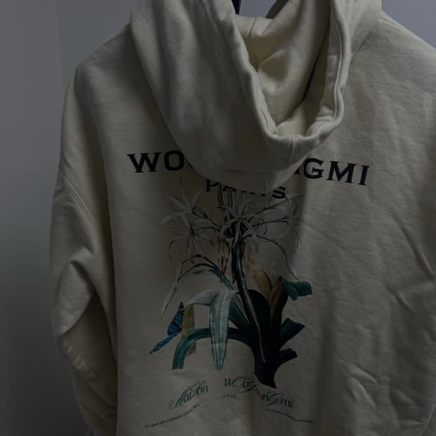 우영미 플라워 후드티 50사이즈