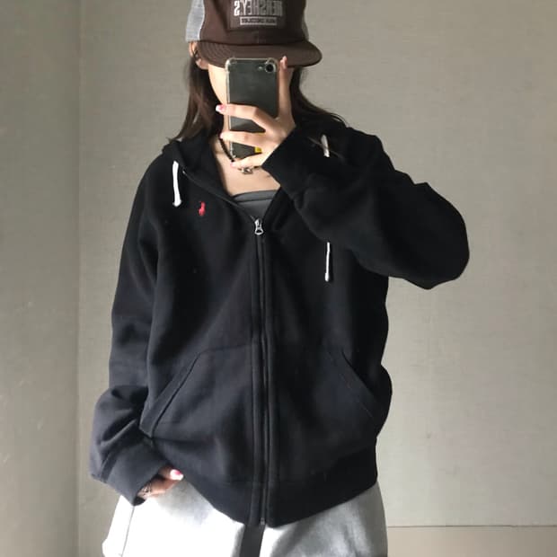 폴로 검빨 후드집업