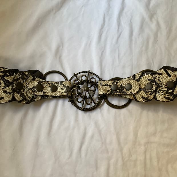 snake pattern ring belt