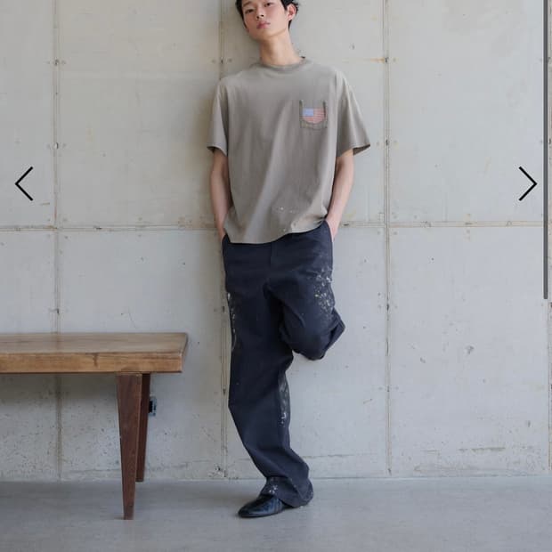 stu 페인터 팬츠 네이비 S