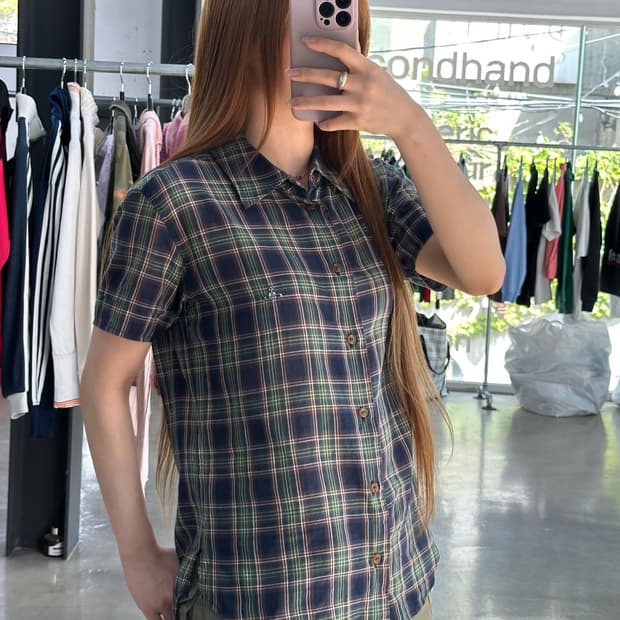 비비안웨스트우드 ORB 체크 반팔셔츠 