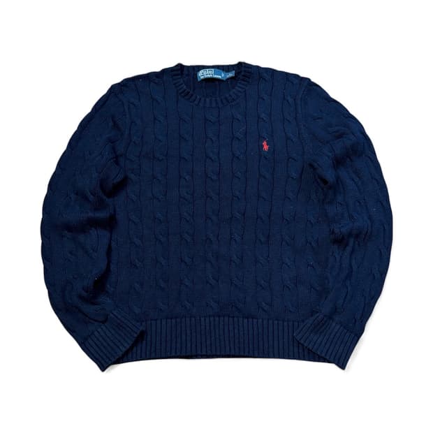 폴로 랄프로렌 네이비 케이블 니트