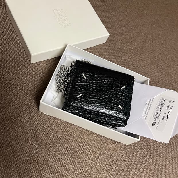 메종 마르지엘라 체인 반지갑 블랙