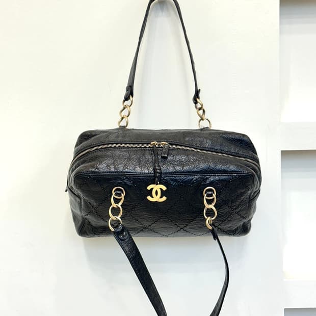 샤넬 레더 볼링백 (정품)