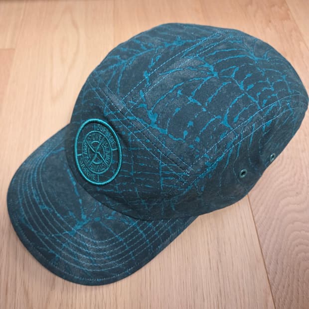 슈프림 × 스톤아일랜드 23FW 캠프캡 (다크그린)