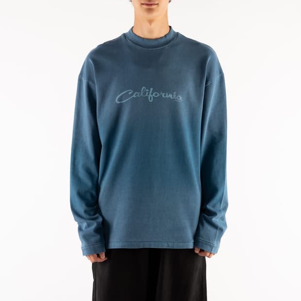 califonia 로고 프린팅 롱슬리브 탑