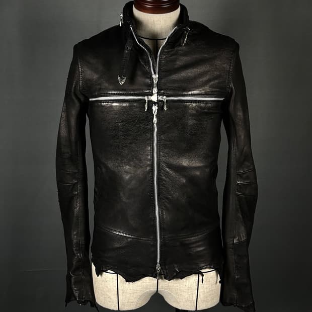 14th addiction cross zip leather (M) 두개