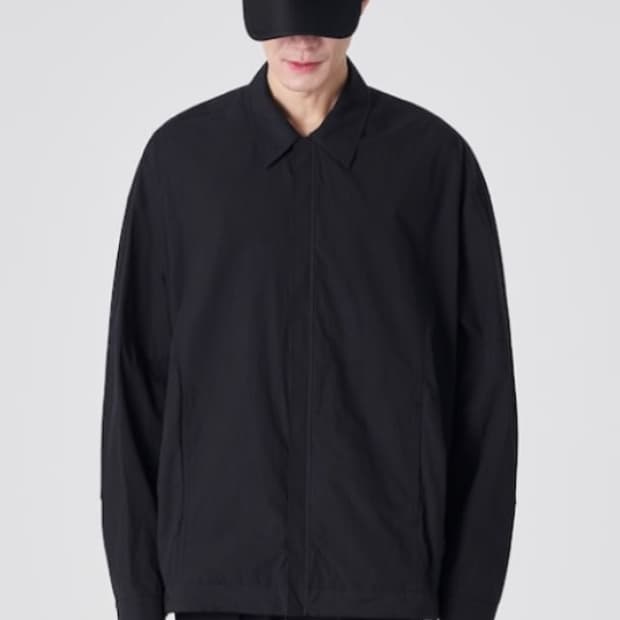 [50] 22ss 준지 코치 집업 셔츠 블랙