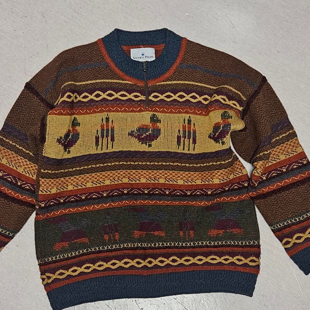 뉴질랜드 스노위피크 빈티지 니트/에스닉 니트