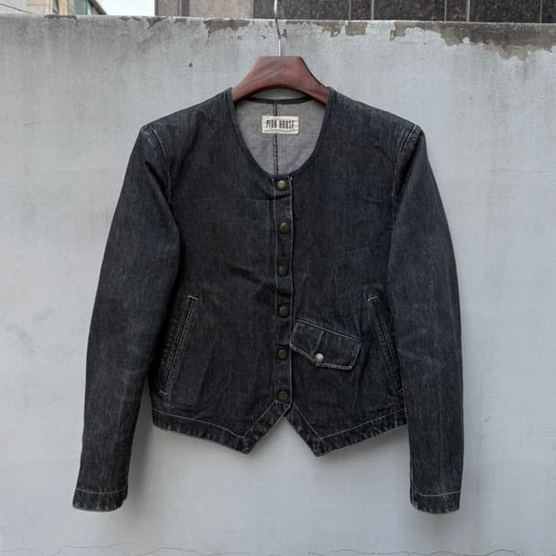 pink house 카라리스 데님 자켓