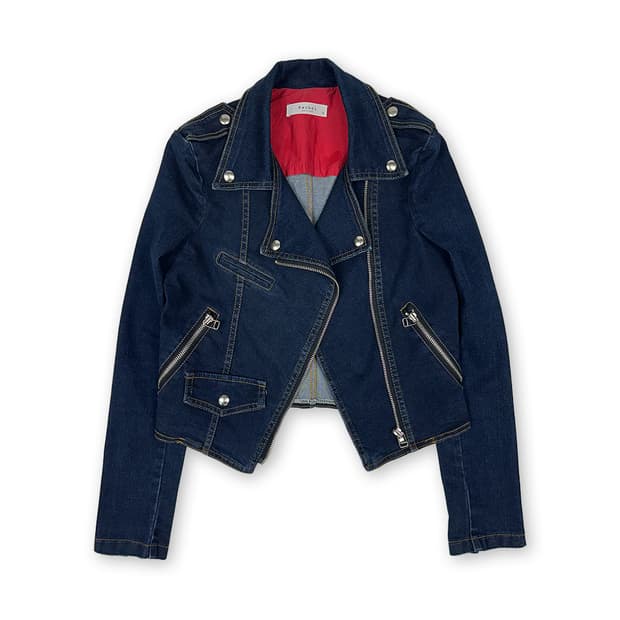 레이첼 데님 라이더 자켓