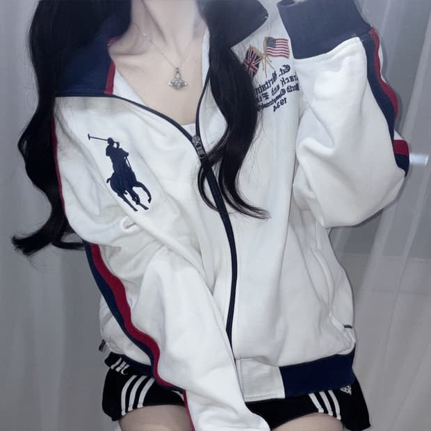 폴로 랄프로렌 빅포니 성조기 영국 GBR 레이싱 자켓 집업 L