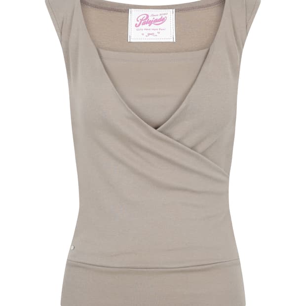 새상품) 페일제이드 베이직 드레이프 슬리브리스 모카