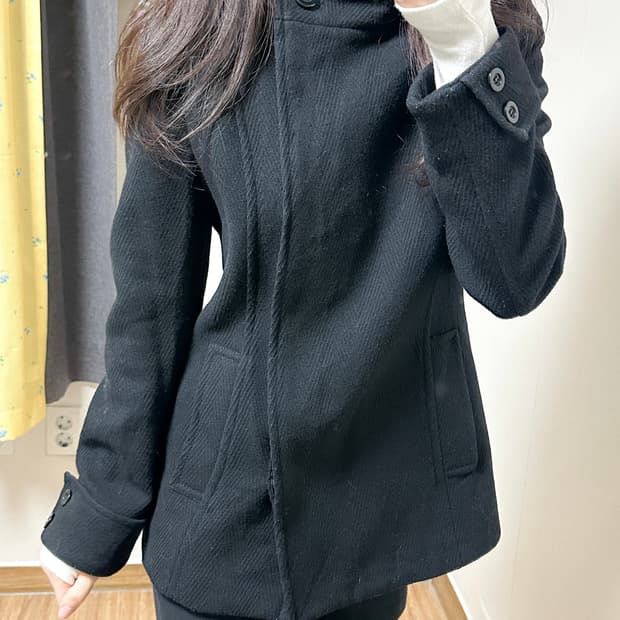 빈티지 블랙 하이넥 코트 오네갸루 로걀 공겜여주 코이세이오깔 고딕 짜잔씨