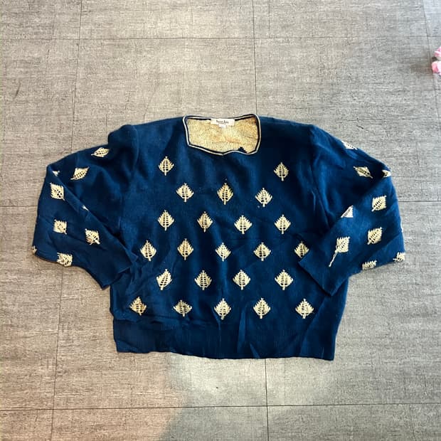 일본빈티지 Saint joie 올드스쿨아메카지 아가일 다이아 니트스웨터 
