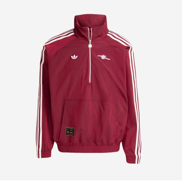 아디다스 아스널 테라스 아이콘 하프집 자켓 버건디 2xl