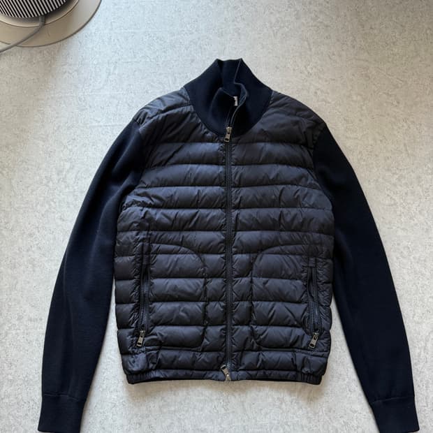 몽클레어 정품 집업 울패딩 네이비