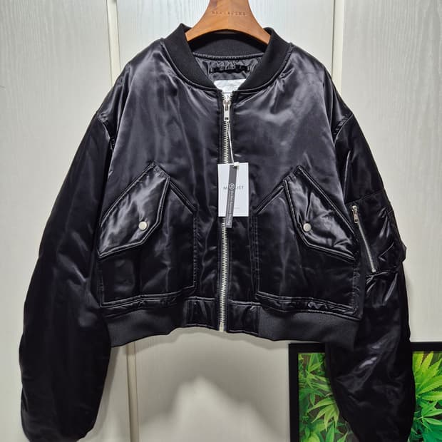 빈티지 블랙 봄버 자켓 항공점퍼. 새상품
