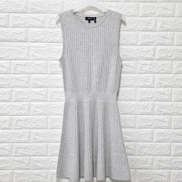 택포) 띠어리 골지 니트 민소매 원피스 S