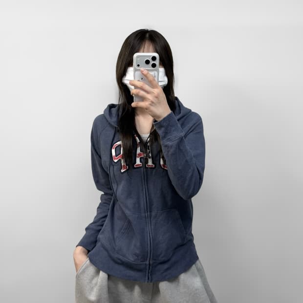 갭 Gap 성조기 스펠 로고 후드집업