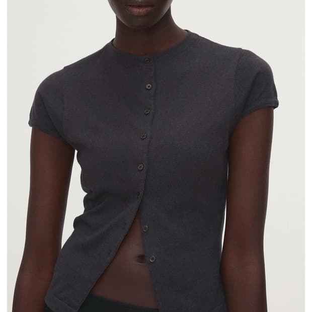 토니웩 SILK COTTON CAP SLEEVE CARDIGAN