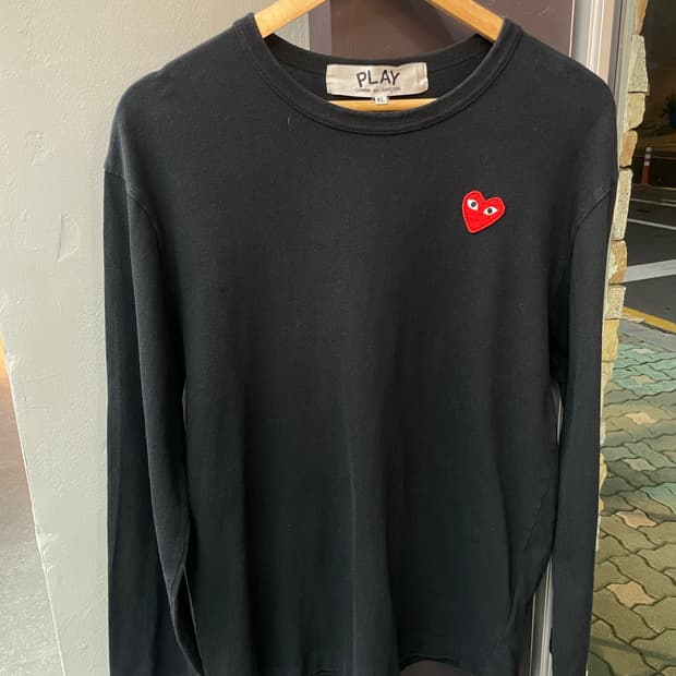 XL/ 꼼데가르송 하트로고 긴팔