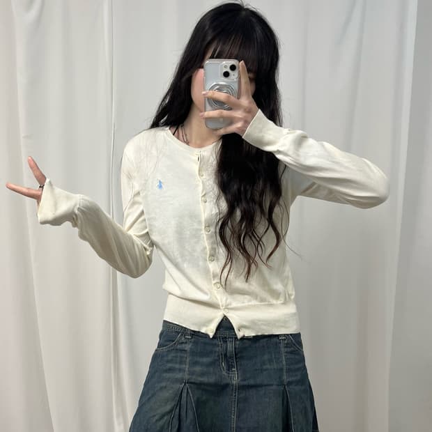 Polo ivory cardigan