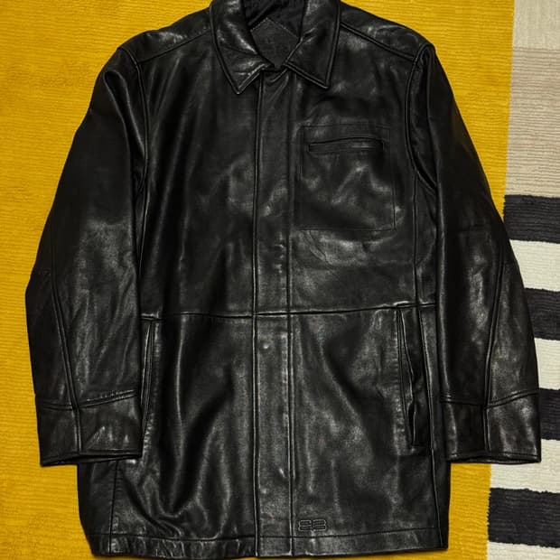 Balenciaga Leather Car Coat