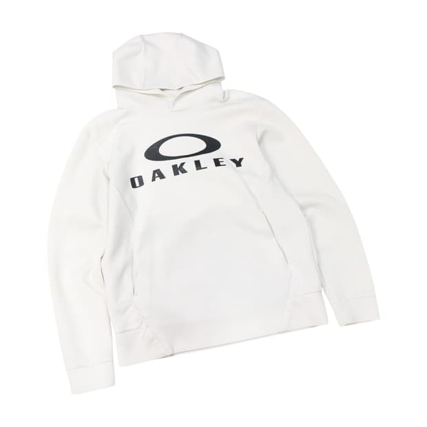 오클리(Oakley) 빅로고 화이트 기능성 후드 티셔츠 (XL)