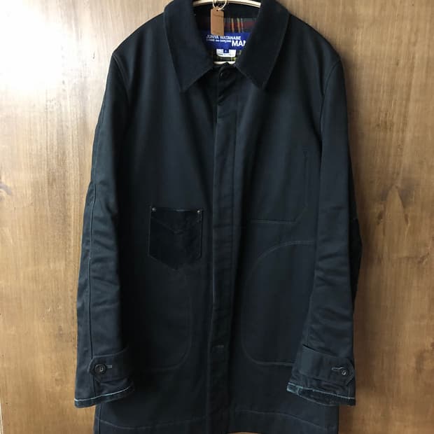 Junyawatanabe man 스웨이드 패치 코트 s