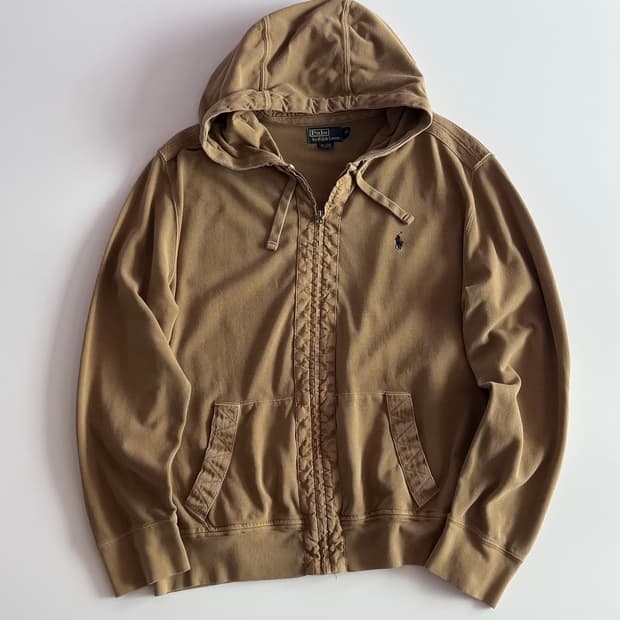 폴로 랄프로렌 베이지 후드집업 XXL