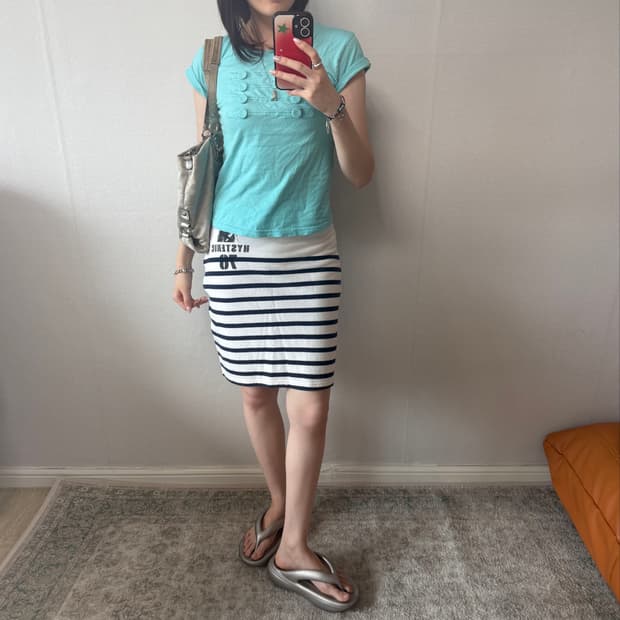 Hysteric Glamour Striped Mini Skirt