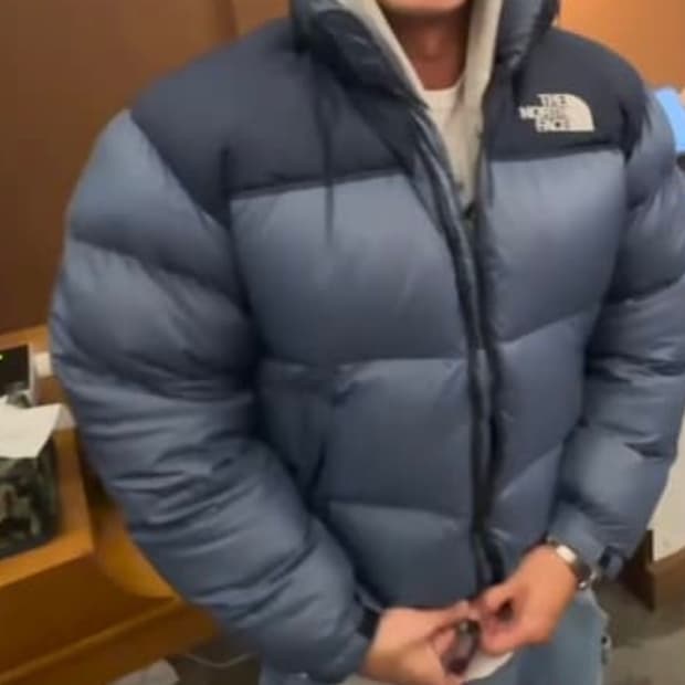 [M] 노스페이스 센터로고 눕시 블루