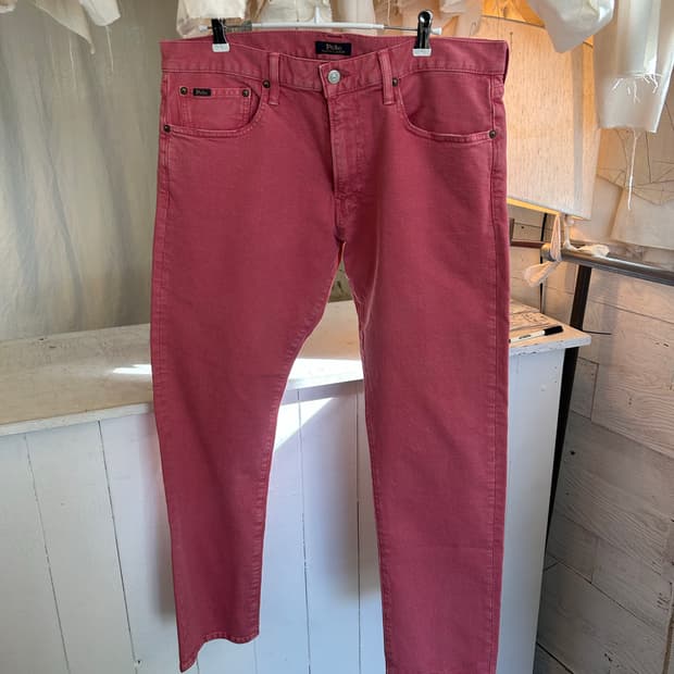 Polo pink 데님 팬츠