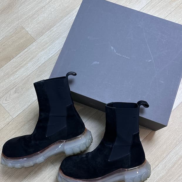 [42] 릭오웬스 트랙터 부츠 스웨이드 클리어솔