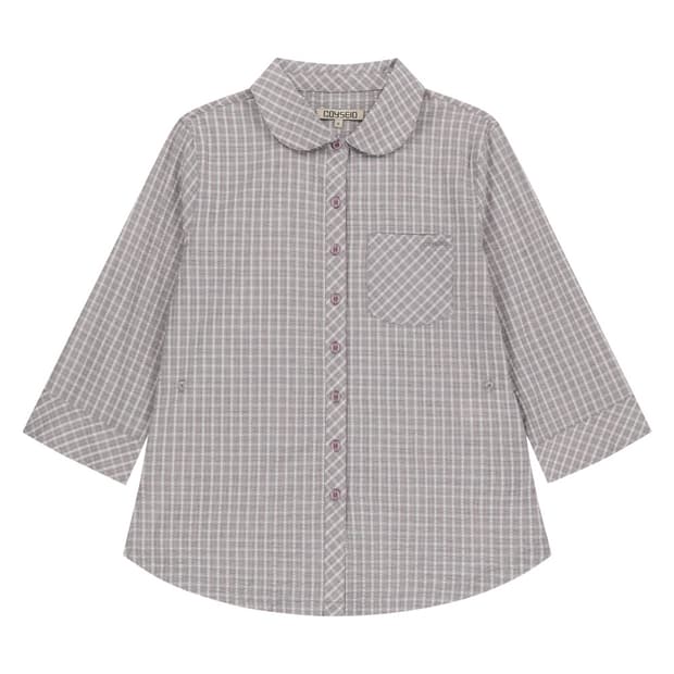 코아세이오 ROUND COLLAR CAPRI SHIRT ASH PINK