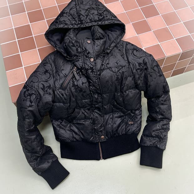 miss sixty oriental pattern padded jacke