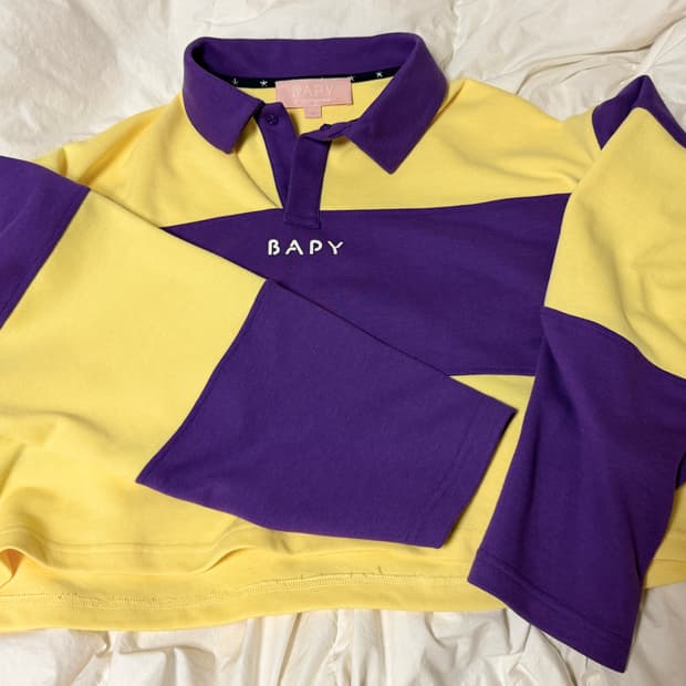 베이프 BAPY 줄무늬 크롭카라티