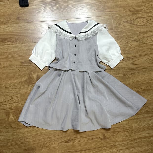 빈티지 마즈 mars 세일러 교복 원피스 아일릿 히메갸루 로걀 공겜여주