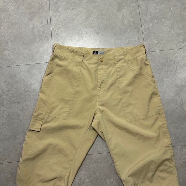 00s  나이키 ACG  샌드컬러 나일론 빈티지   유틸 카고 버뮤다 팬
