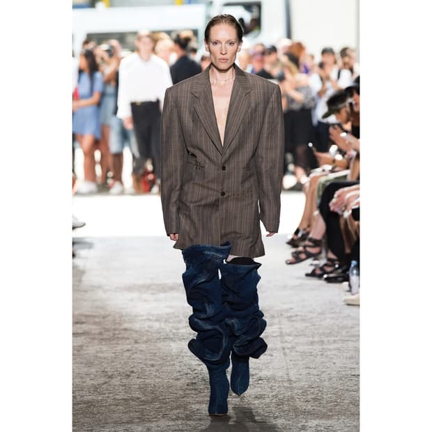 와이프로젝트 스트라이프 블레이저 자켓