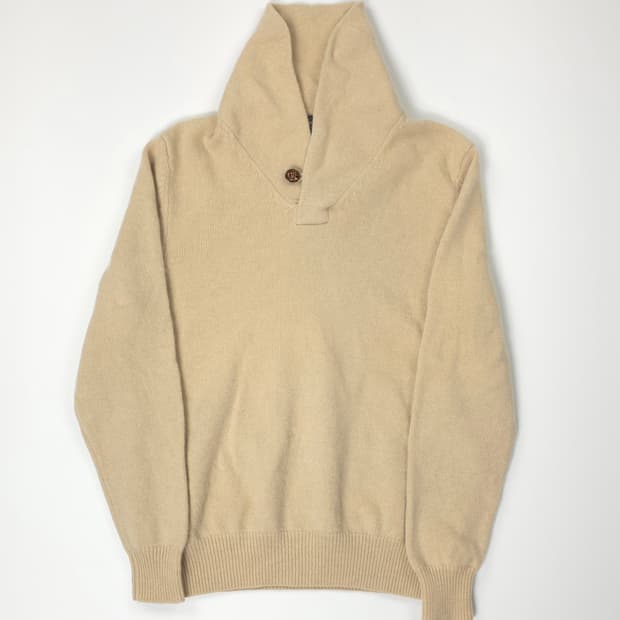 브룩스 브라더스 숄 카라 울니트 베이지 (S)