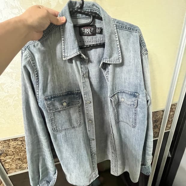 더블알엘 데님셔츠 m