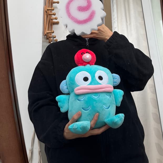 산리오 한교동 사유리 봉제인형 중형 30cm 택있음