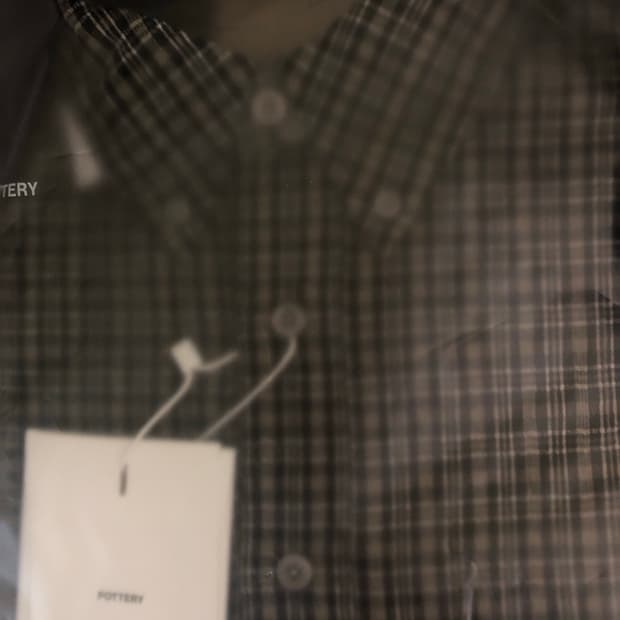 (새상품)포터리 루즈드셔츠 블랙체크 2 초판