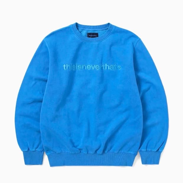 디스이즈네버댓 T-로고 크루넥 스웻셔츠 블루 M