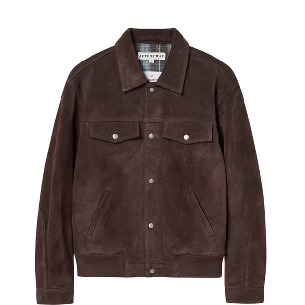 애프터프레이 스웨이드 트러커 블루종 M